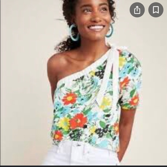 Anthropologie Tops - Anthropologie Porridge Larsa Floral White Top